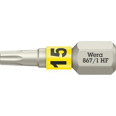 Bit extra tvrdý 1/4" DIN 3126 C6,3 T15x25mm přídržná funkce Wera