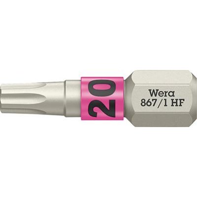 Bit extra tvrdý 1/4" DIN 3126 C6,3 T20x25mm přídržná funkce Wera