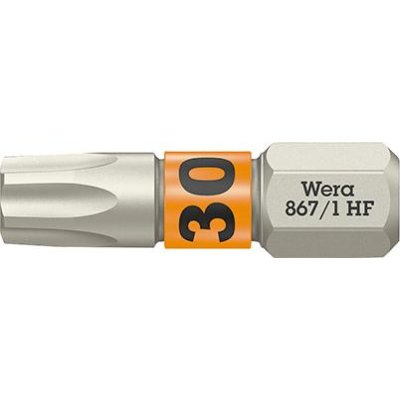 Bit extra tvrdý 1/4" DIN 3126 C6,3 T30x25mm přídržná funkce Wera