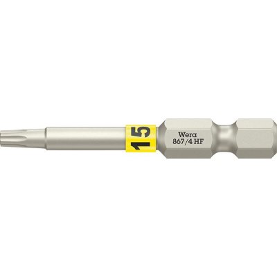 Bit extra tvrdý 1/4" DIN 3126 E6,3 T15x50mm přídržná funkce Wera