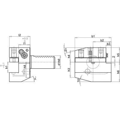 VDI držák DIN69880 B1A-50x25x44 - obrázek