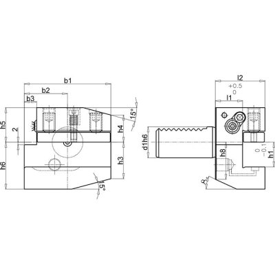 VDI držák DIN69880 B2A-40x25x44 - obrázek