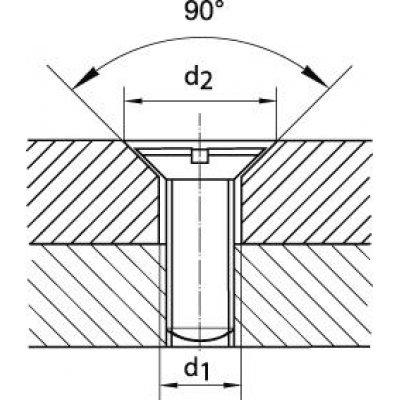 Krátký stupňovitý vrták HSS Průchozí otvor 90° M3 FORMAT - obrázek