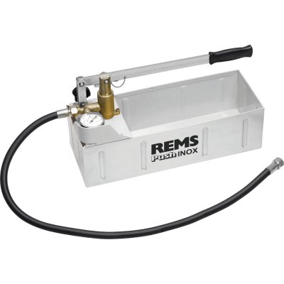 Push INOX Ruční tlaková zkušební pumpa Rems s manometrem, p d 6 MPa/60 bar/870 psi