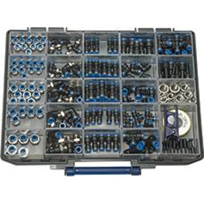 Box na sortiment Zásuvná spojka Modrá série RIEGLER