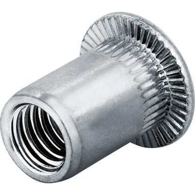 Matice na trhací nýty hliník Plochá kulatá hlava M5 Upínací rozsah: 0,5 - 3,0mm Goebel