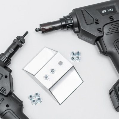 Aku šestihranné prostřihovací kleš. GO-HX 1 v kufř. 2 Ah 36 W 2xak. a nabíječka M4-8 Goebel - obrázek