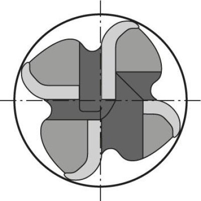 Toroidní fréza z masivní. tvrdokovu 2,0mm Z4 ER 0,5 mm Perrox typH v.n. krátká G-Mold65T GÜHRING - obrázek