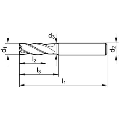 Stopková fréza z masivní. tvrdokovu 8,0mm Z6 ER 0,5 mm Signum TypH krátká G-Mold 65 FR GÜHRING - obrázek