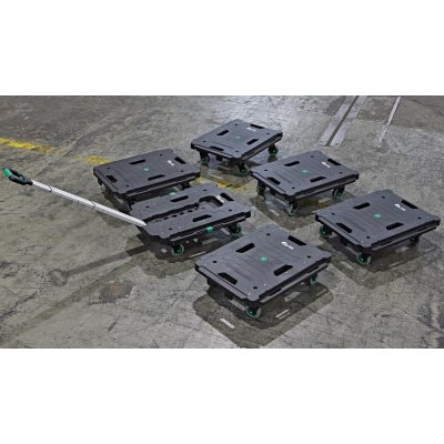 Univerzální transportní vozík 620x450mm, 137Kg Plast 77 mm s rukojetí FORTIS - obrázek