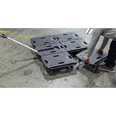 Univerzální transportní vozík 620x450mm, 137Kg Plast 77 mm s rukojetí FORTIS - obrázek