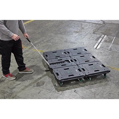 Univerzální transportní vozík 620x450mm, 137Kg Plast 77 mm s rukojetí FORTIS - obrázek