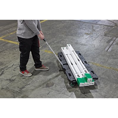 Univerzální transportní vozík 620x450mm, 137Kg Plast 77 mm s rukojetí FORTIS - obrázek