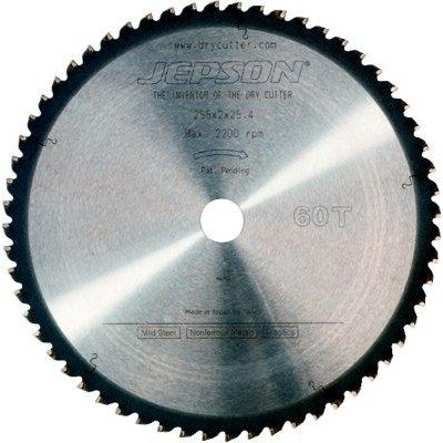 Pilový kotouč z tvrdokovu Drytech D=255x25,4x2,0mm 60Z na tenkostěnnou ocel Jepson
