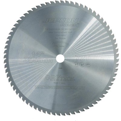 Pilový kotouč z tvrdokovu Drytech D=355x25,4x2,2 mm 72Z na ocel a Inox Jepson