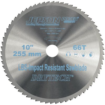 Pilový kotouč z tvrdokovu Drytech D=255x25,4x1,5mm 66Z na tenkostěnnou ocel LBS odolný nárazům