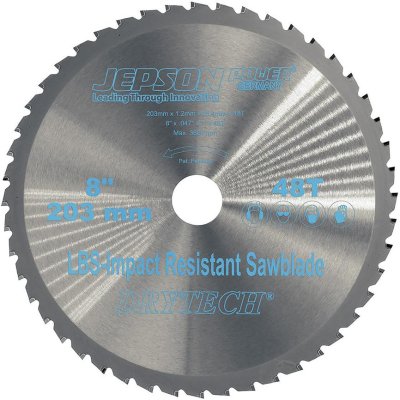 Pilový kotouč z tvrdokovu Drytech D=203x25,4x1,2mm 48Z na tenkostěnnou ocel LBS odolný nárazům