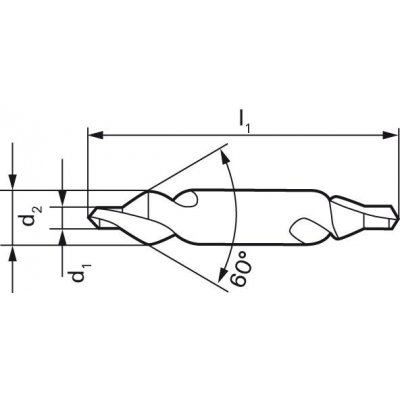 Středicí vrták DIN333 HSS tvar A 2,0mm FORMAT - obrázek