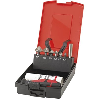 Sada na zpracování kovů BIT BOX 1/4" STB+kuželový záhlubník + kombinovaný vrták 15 ks, HSS, FORMAT - obrázek