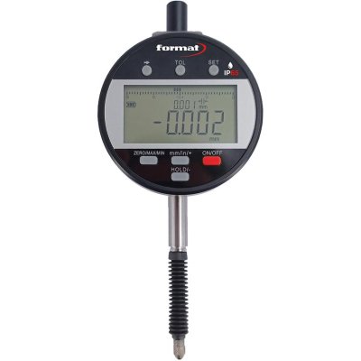 Digitální úchylkoměr, IP65 12,5/0,01mm Akumulátor s digitálním úchylkoměrem FORMAT
