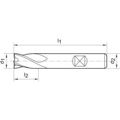 Stopková fréza z masivního tvrdokovu krátká DIN6527 TiAlN Z4 Stopka HB 3 mm FORMAT - obrázek