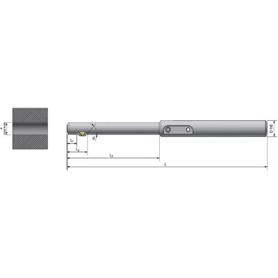 Vrtací a odjehlovací nástroj pro otvor 19,5mm L125 mm GRATTEC - obrázek