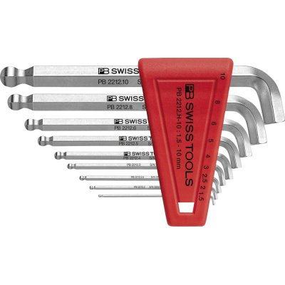 Sada inbusové klíče v plastovém držáku 9dílná 1,5-10mm 100 stupňové Ku. hlava PB Swiss Tools