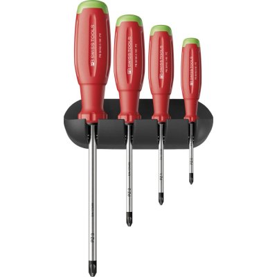 Sada šroubováků 4 ks PZ v nástěnném držáku SwissGrip EVO PB Swiss