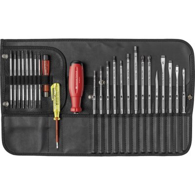 Sada výměnných čepelí 25 ks v rolovacím pouzdru PB Swiss Tools