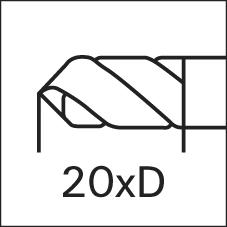 Dělový vrták tvrdokov typ EB50 20xD 6 mm GÜHRING - obrázek