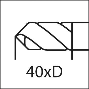Dělový vrták tvrdokov typ EB50 40xD 5 mm GÜHRING - obrázek
