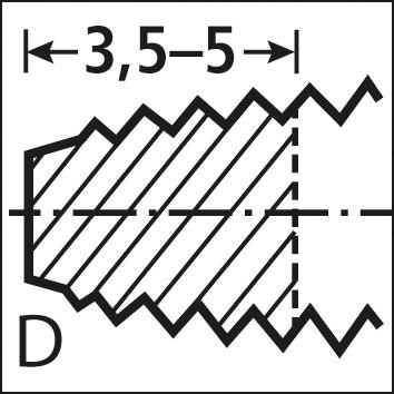 Ruční závitník Druhý závitník DIN352 HSS M11 FORMAT - obrázek