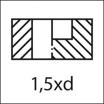 Závitníková fréza tvrdokov DTMCSP TiCN stopka HA 1,5xD M8 GÜHRING - obrázek