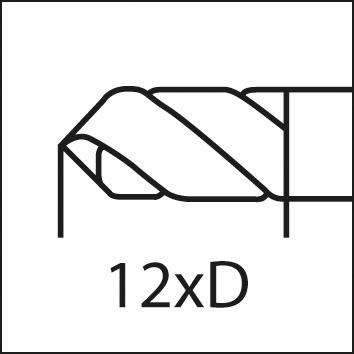 Spirálový vrták tvrdokov 7,0mm 12xD s vnitřním chlazením HB SUPRA FORMAT GT - obrázek